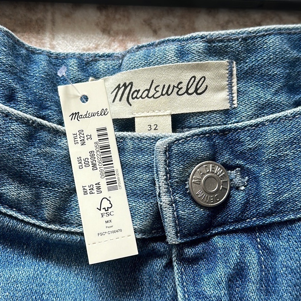 NWT Madewell Denim Pleated Mini Skirt in Upton Wash size 32 - Picture 6 of 8